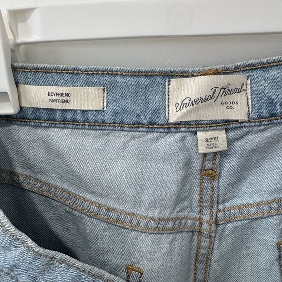 Universal Thread Light Blue Distressed Boyfriend Jeans - Size 8/29R - Picture 5 of 5